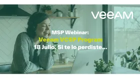 MSP Webinar:  Veeam VCSP Program 18 de julio. Si te lo perdiste...