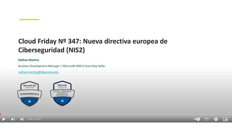 Cloud Friday Nº 347: NIS2 – Ciberseguridad