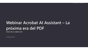 Webinar Acrobat AI Assistant - La próxima era del PDF